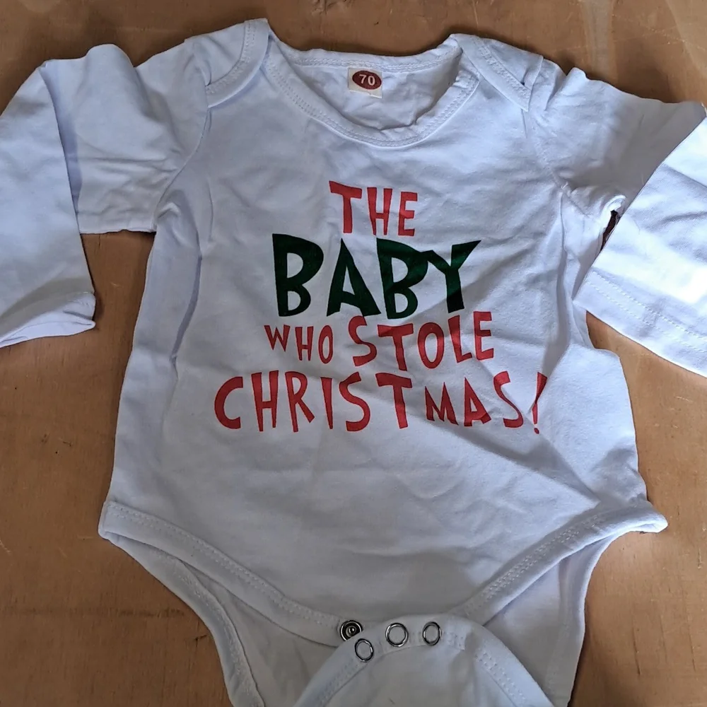 NWT Festive Baby Christmas Bodysuit and Shorts Set